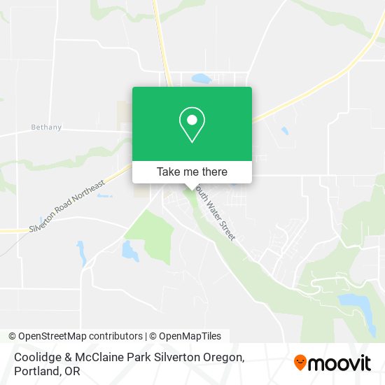 Coolidge & McClaine Park Silverton Oregon map