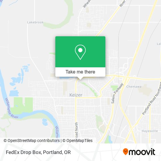 FedEx Drop Box map