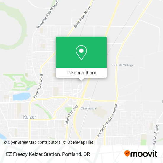 EZ Freezy Keizer Station map