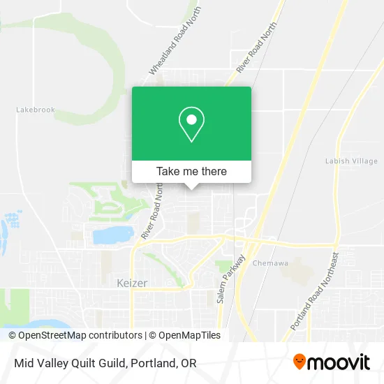 Mid Valley Quilt Guild map