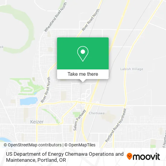 US Department of Energy Chemawa Operations and Maintenance map