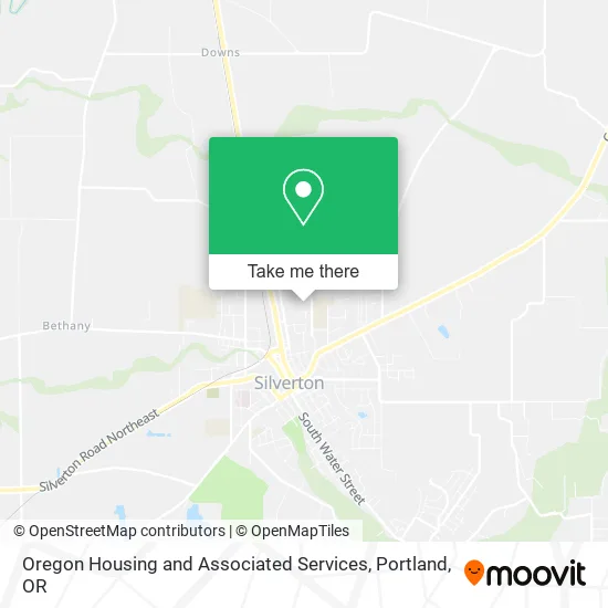 Oregon Housing and Associated Services map