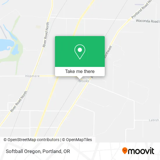Softball Oregon map