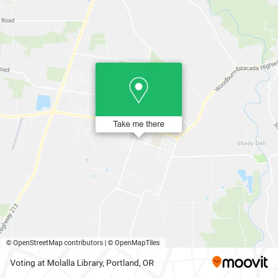Voting at Molalla Library map