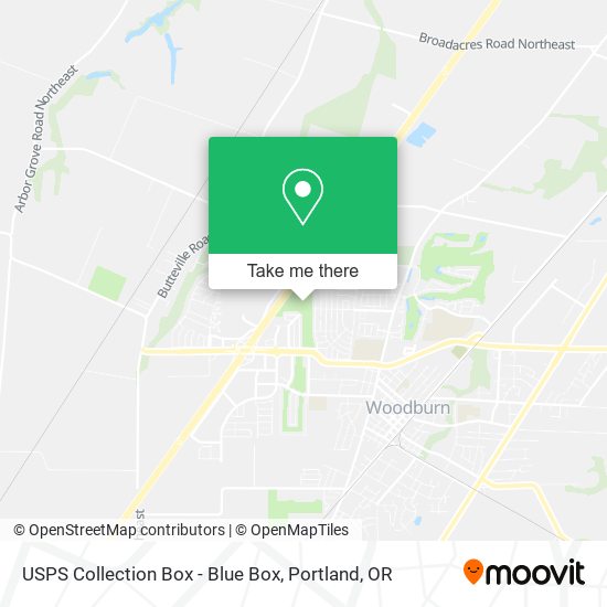 USPS Collection Box - Blue Box map