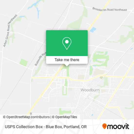 USPS Collection Box - Blue Box map