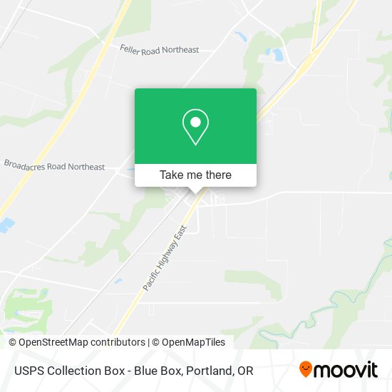 Mapa de USPS Collection Box - Blue Box