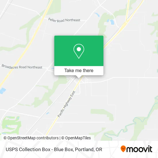 USPS Collection Box - Blue Box map