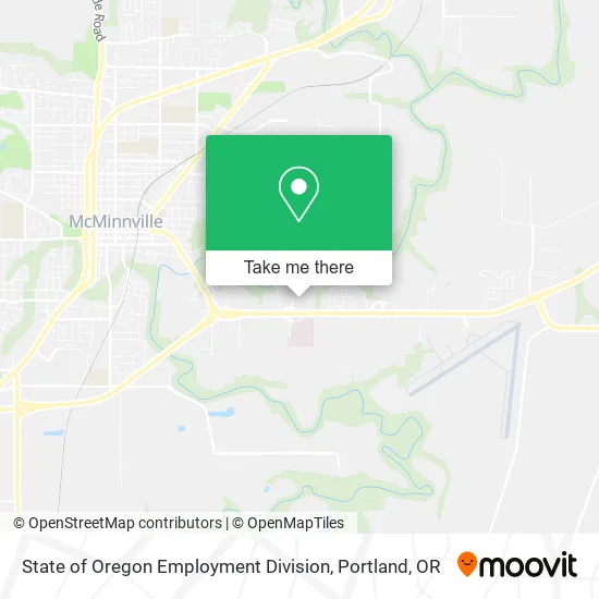 State of Oregon Employment Division map