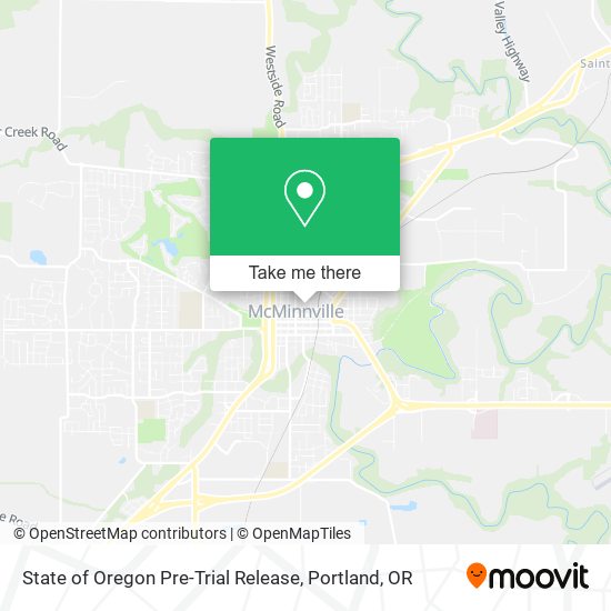 State of Oregon Pre-Trial Release map