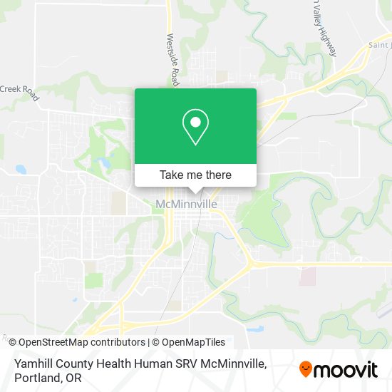 Yamhill County Health Human SRV McMinnville map
