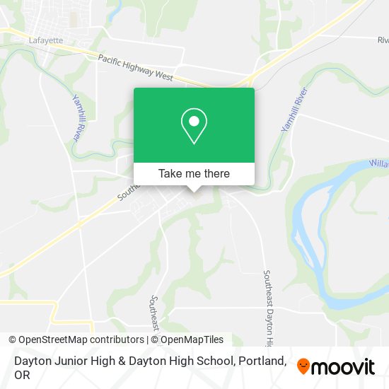 Dayton Junior High & Dayton High School map