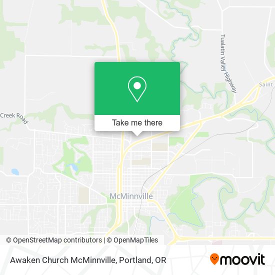 Awaken Church McMinnville map