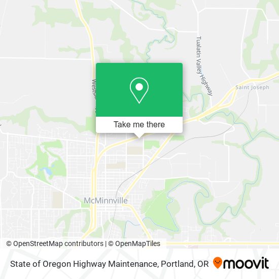 State of Oregon Highway Maintenance map