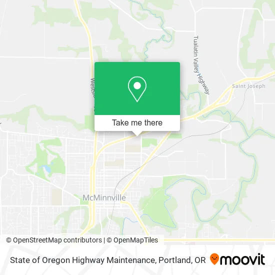 State of Oregon Highway Maintenance map
