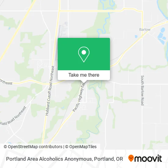 Portland Area Alcoholics Anonymous map