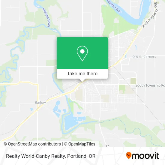Realty World-Canby Realty map