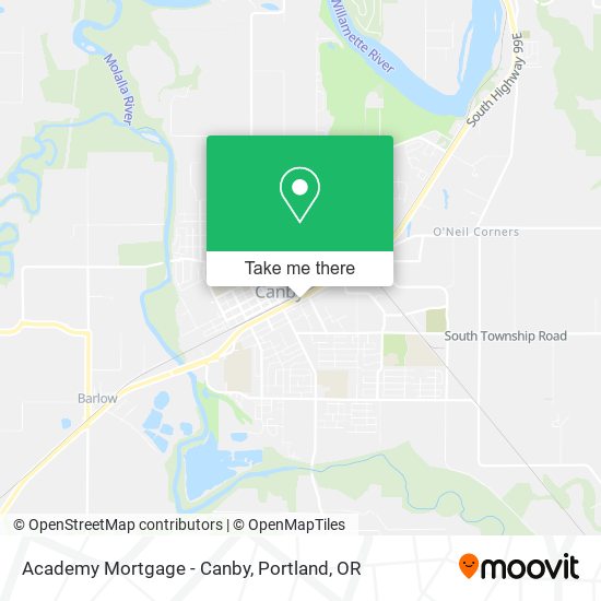 Mapa de Academy Mortgage - Canby