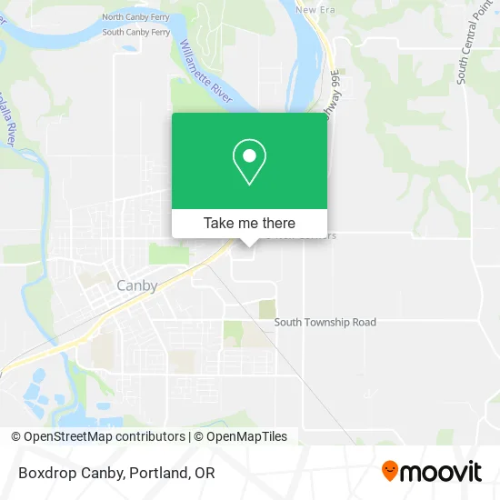 Boxdrop Canby map