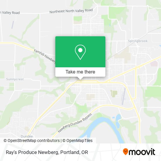 Ray's Produce Newberg map