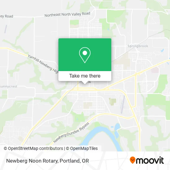 Newberg Noon Rotary map