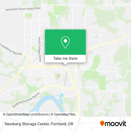 Newberg Storage Center map