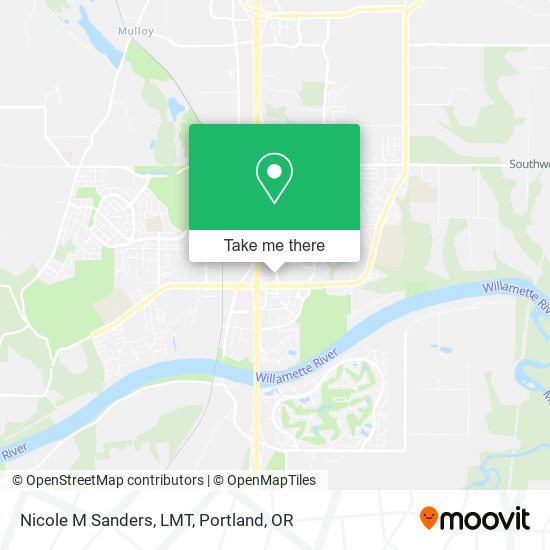 Nicole M Sanders, LMT map