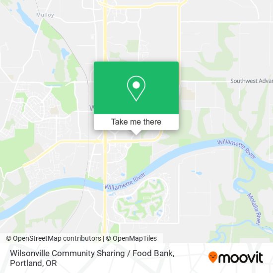 Wilsonville Community Sharing / Food Bank map