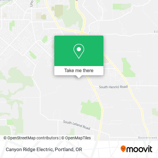 Canyon Ridge Electric map