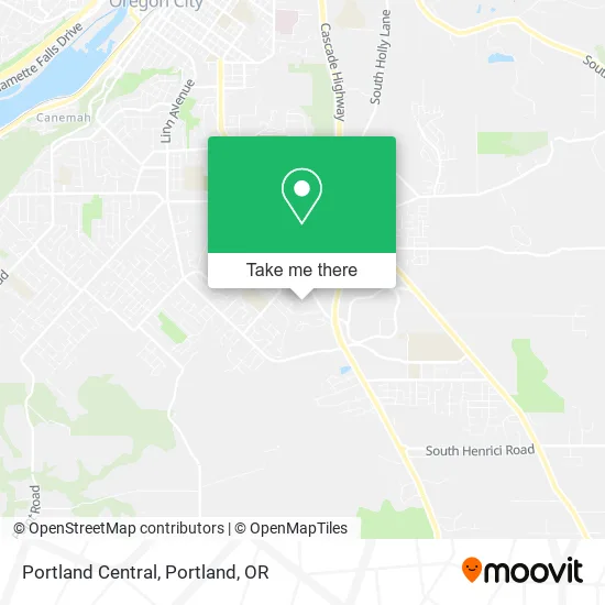Portland Central map