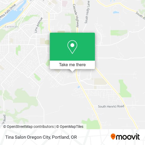 Mapa de Tina Salon Oregon City