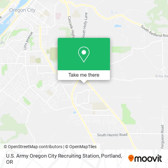 U.S. Army Oregon City Recruiting Station map