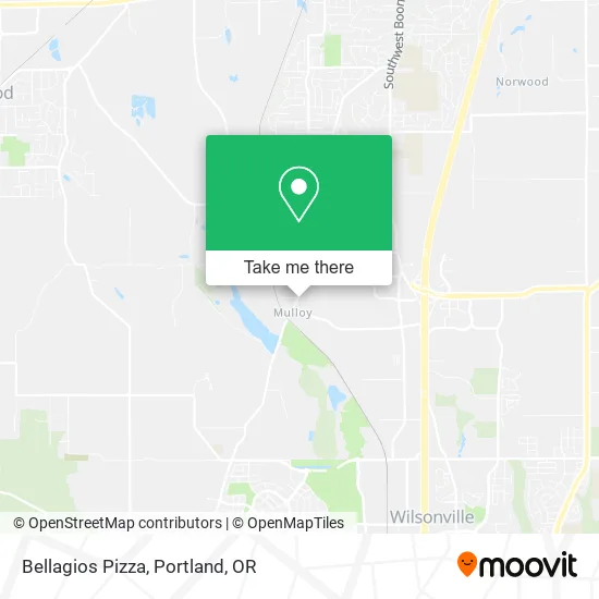 Bellagios Pizza map