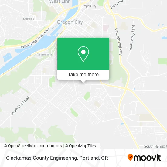 Clackamas County Engineering map