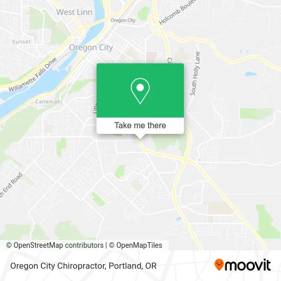 Oregon City Chiropractor map