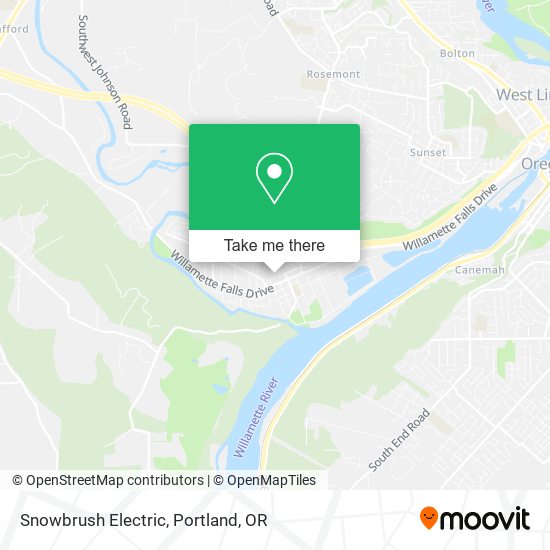 Snowbrush Electric map