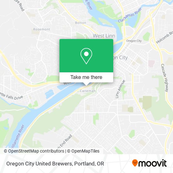 Oregon City United Brewers map