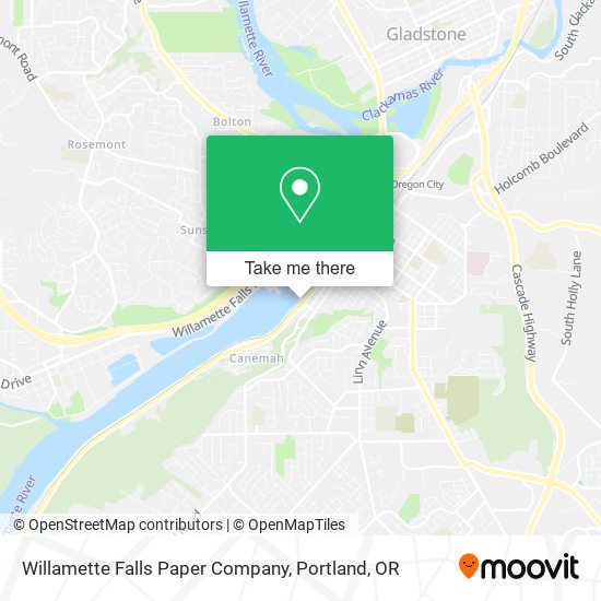 Willamette Falls Paper Company map