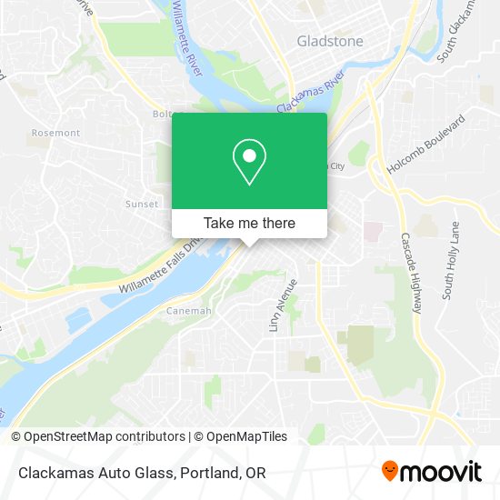 Mapa de Clackamas Auto Glass