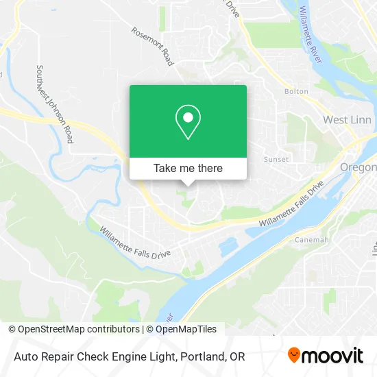 Mapa de Auto Repair Check Engine Light
