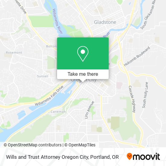 Mapa de Wills and Trust Attorney Oregon City