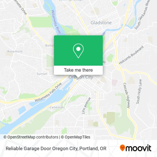 Reliable Garage Door Oregon City map