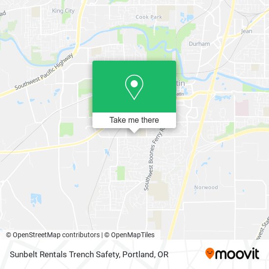 Sunbelt Rentals Trench Safety map