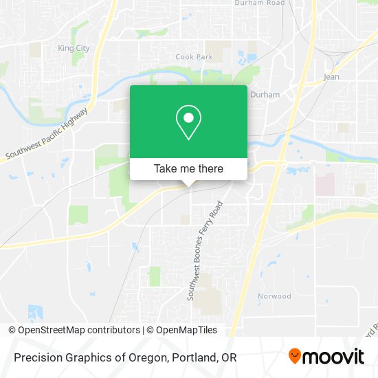 Precision Graphics of Oregon map