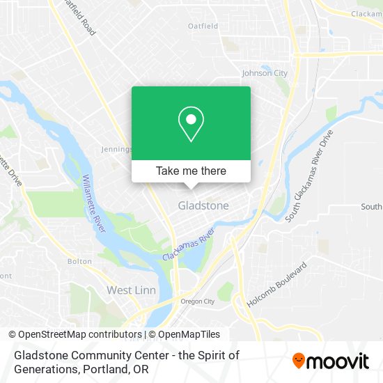 Gladstone Community Center - the Spirit of Generations map