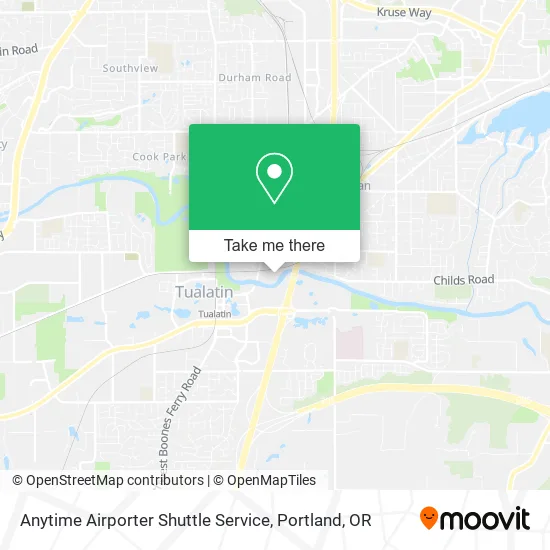 Anytime Airporter Shuttle Service map