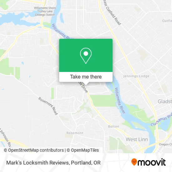 Mark's Locksmith Reviews map