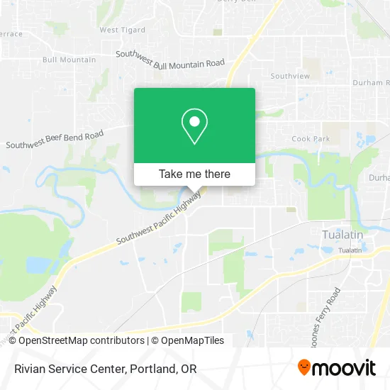 Mapa de Rivian Service Center
