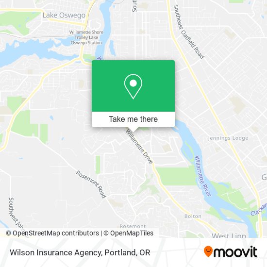 Wilson Insurance Agency map