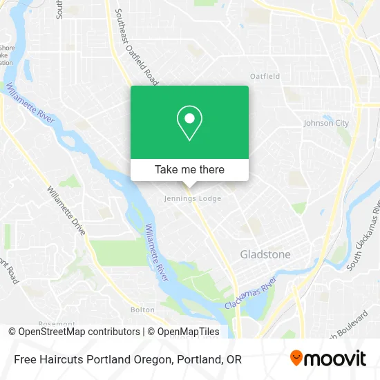 Free Haircuts Portland Oregon map